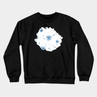 Spring Dandelions Blue Gray Crewneck Sweatshirt